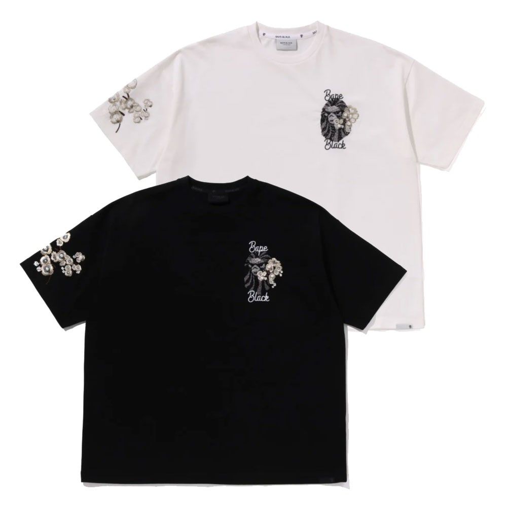 베이프 블랙 펄 EMB 플로랄 반팔티 2컬러 1L30109326