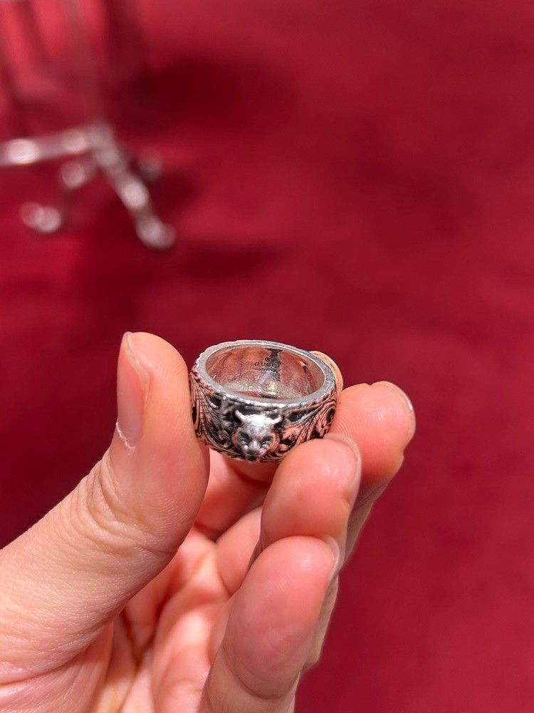 GUCCI キャットヘッド シルバーリング 12号 GUCCI グッチ キャット