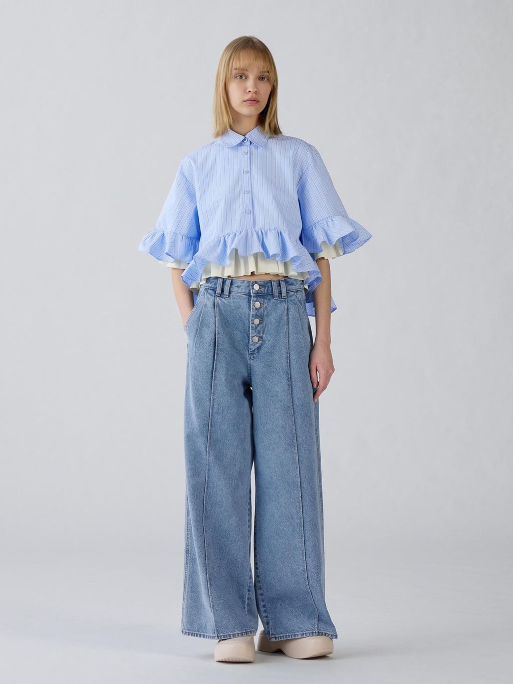 GU 지유 X ROKH 록 와이드 청바지 2컬러 357039 | 크로켓