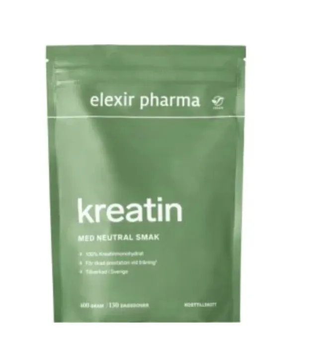 [해외] 스웨덴산 Elexir Pharma 크레아틴 400g으로 근력 운동 퍼포먼스 케어