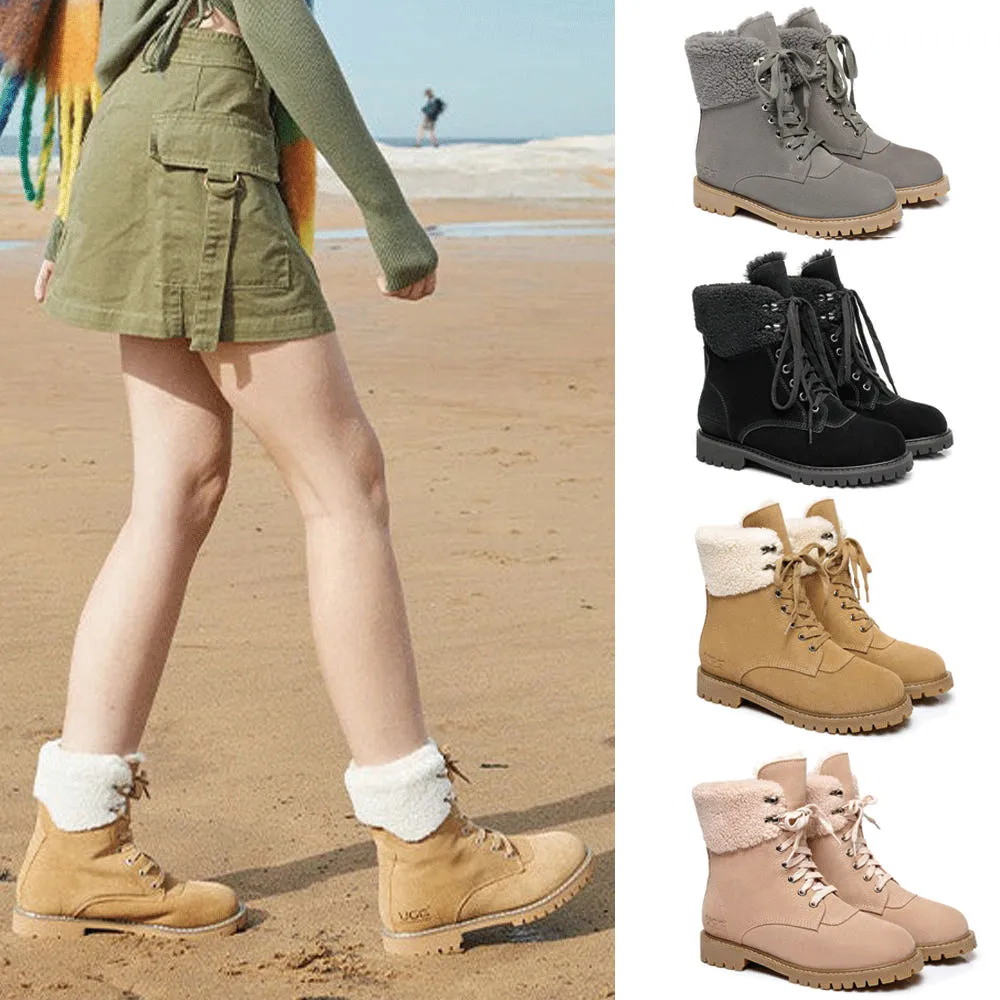 어그 25FW 부츠 여성 레이스업 미나 청키 에버 521029 | 크로켓