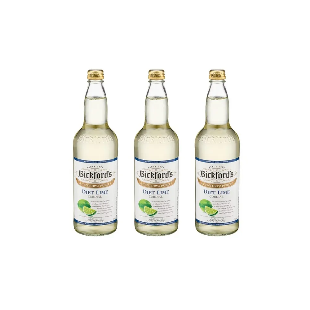 빅포드 다이어트 라임 코디얼 750ml 3팩 Bickford's Diet Lime Cordial