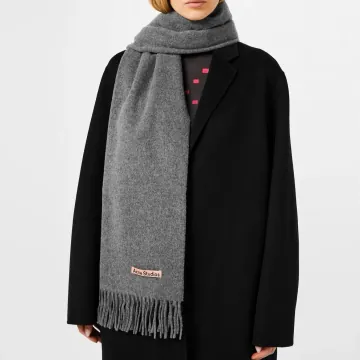 아크네스튜디오 캐나다 네로우 울 스카프 목도리 그레이멜란지 CA0210-990