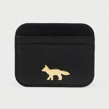 메종 키츠네 에디 카드 홀더 지갑 블랙