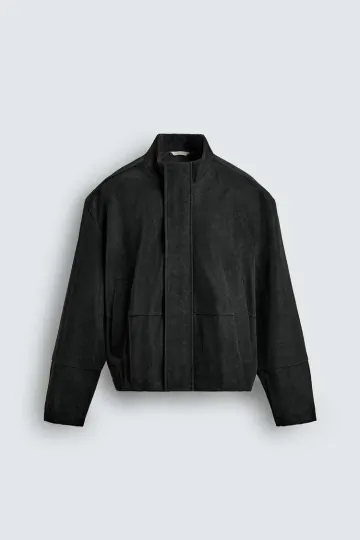 자라 Zara 페이크 레더 텍스처 재킷 6318/414/800