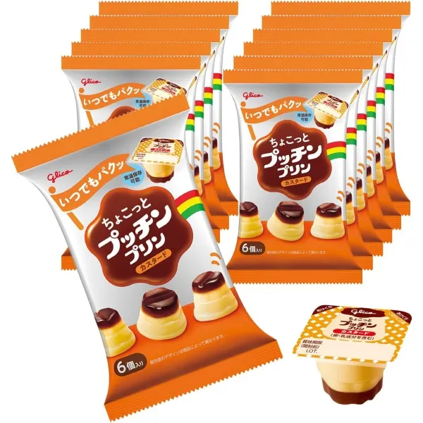 글리코 푸칭 푸딩 미니 커스터드맛 120g 12개세트