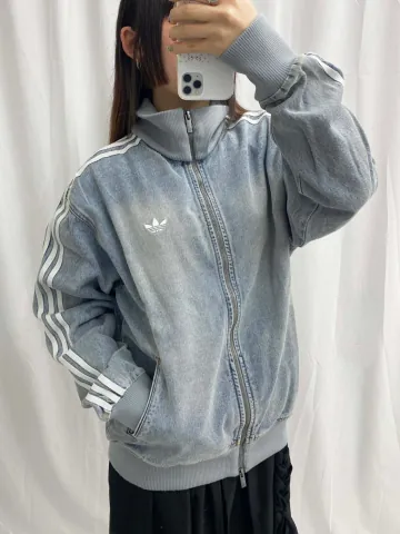 아디다스 x 아트모스 데님 파이어버드 트랙탑 인디고 데님 KS2227