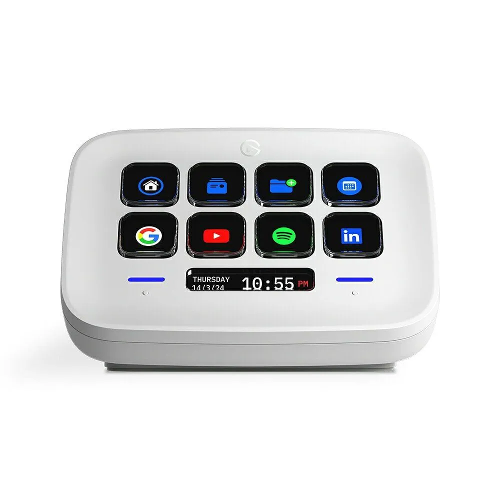 [해외] 엘가토 스트림 덱 네오 Stream Deck Neo 화이트 8키 매크로 키패드 컨트롤러