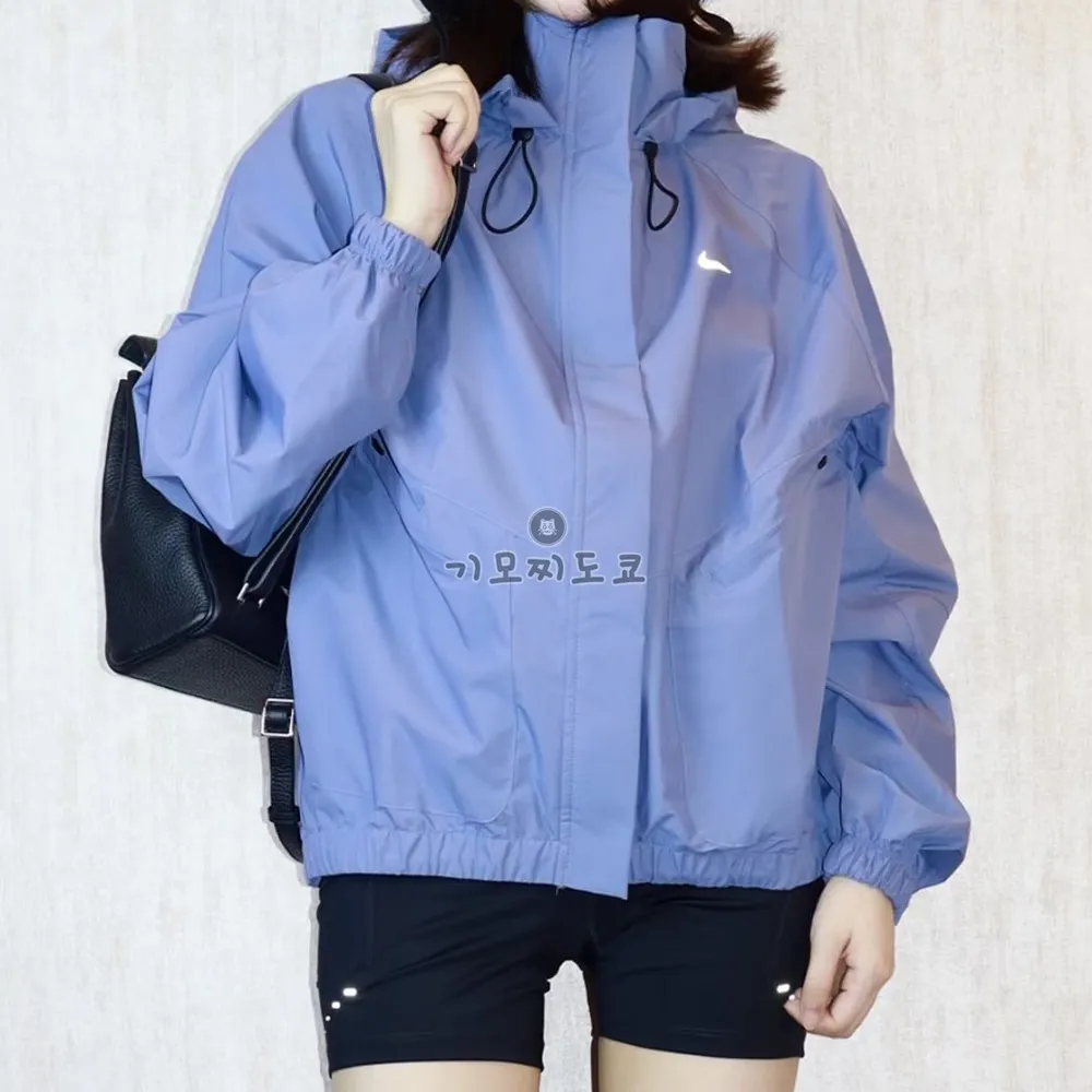 나이키 우먼스 바람막이 스톰핏 스위프트 후드 러닝 자켓 블루 FB7493-499