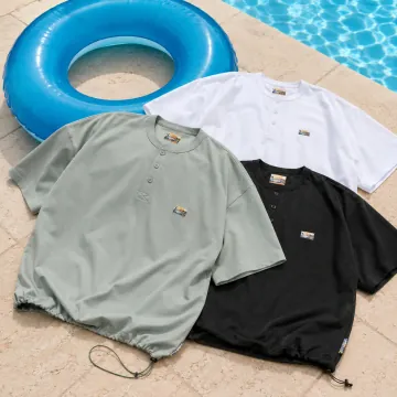 프릭스스토어 for BEACH FES 릴랙스핏 원포인트 로고 스핀들 헨리넥 반팔 티셔츠 7컬러 1026248902643