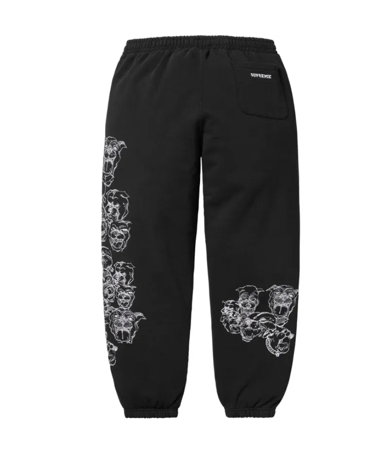 슈프림 핏불 엠브로이더드 스웻팬츠 Supreme Pitbulls Embroidered 