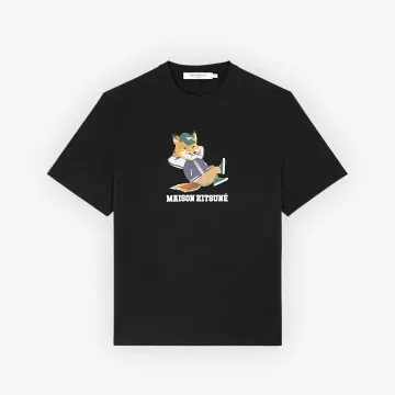 메종키츠네 드레스드 폭스 이지 티셔츠 블랙 KW00108KJ0008