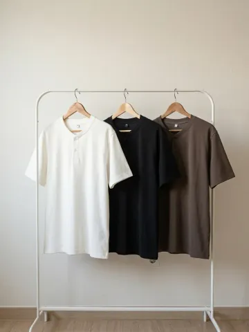 GU 지유 남성 헨리넥 반팔 티셔츠 3컬러 359547 2개 수량 단독1+1