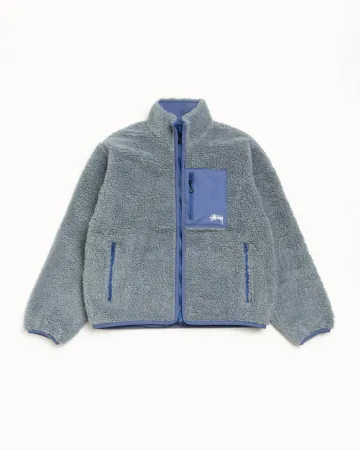 미국 스투시 SHERPA REVERSIBLE JACKET Bluestone 118529