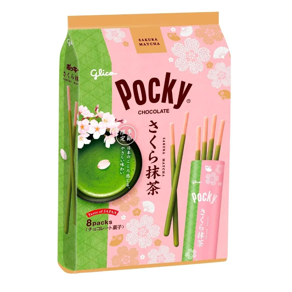 포키 사쿠라맛챠 말차 초콜렛 과자 스낵 8봉지×6개 세트