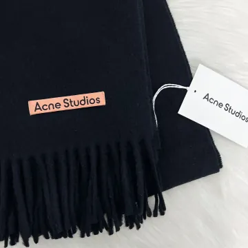 아크네스튜디오 캐나다 네로우 울 스카프 목도리 블랙