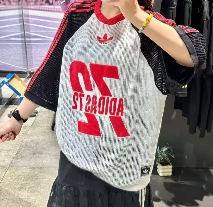 아디다스 우먼스 스포츠 메쉬 져지 반팔 티셔츠 KD2269