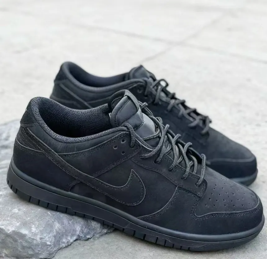 나이키 덩크 로우 레트로 SE 운동화 트리플 블랙 IB6651-001