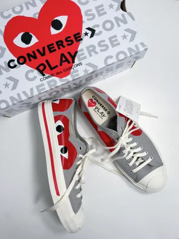 컨버스 x 플레이 꼼데가르송 잭퍼셀 드리즐 레드 스니커즈 171260C