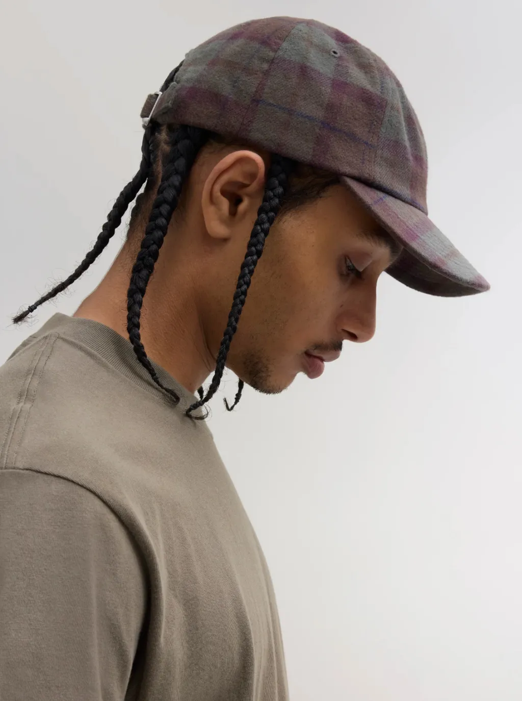 jjj자운드 위캔드 플레이드 캡 모자 jjjjound Weekend Plaid Cap Forest Green/Burgundy ...