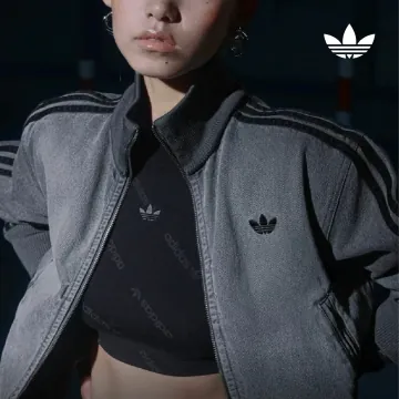 아디다스 아디컬러 데님 트랙 탑 데님그레이 JY2564