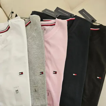타미힐피거 남성 남녀공용 미니플래그 코튼 라운드넥 반팔티 베이직 티셔츠 남녀공용  XS-XXL