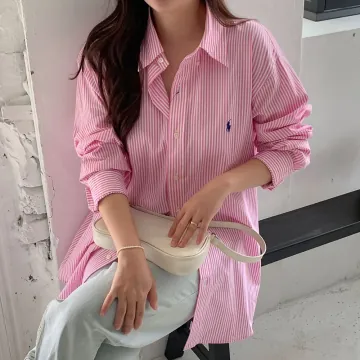 [주말한정 파격특가] 폴로 랄프 로렌 포플린 스트라이프 클래식핏 셔츠 남녀공용 710-811434