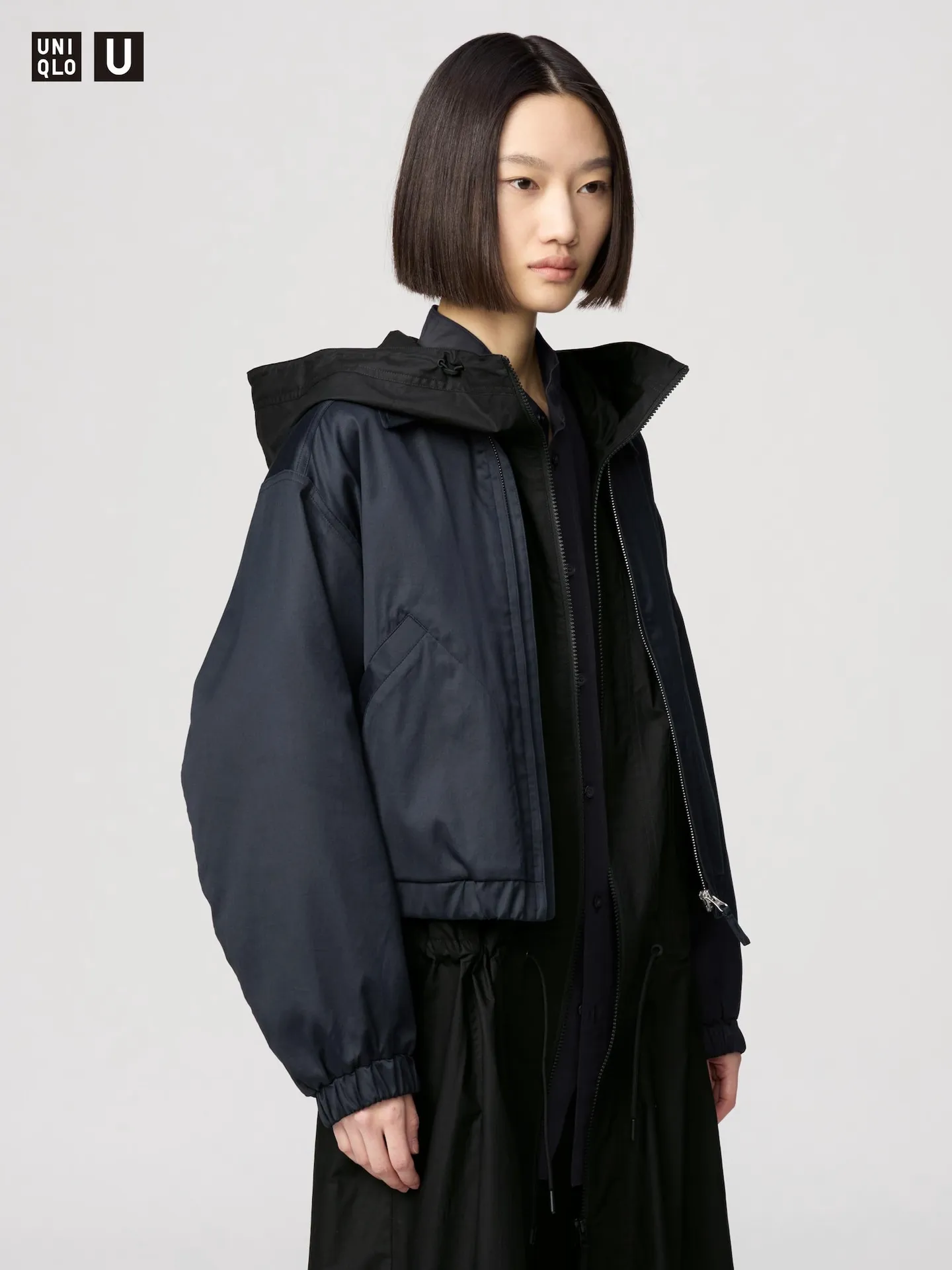 유니클로 여성 풀집업 크롭 숏 바람막이 자켓 캐주얼자켓 3컬러 | Croket