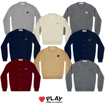 꼼데 가르송 PLAY 원포인트 가디건 남녀공용 클리어런스 제품 -쇼핑백 동봉-