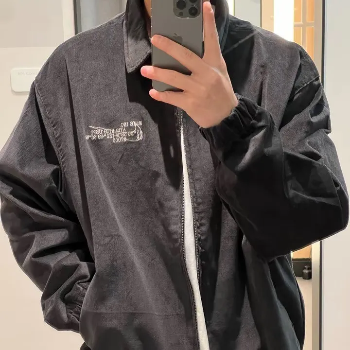 나이키 스포츠웨어 해링턴 코듀로이 자켓 블랙 HV4774-045