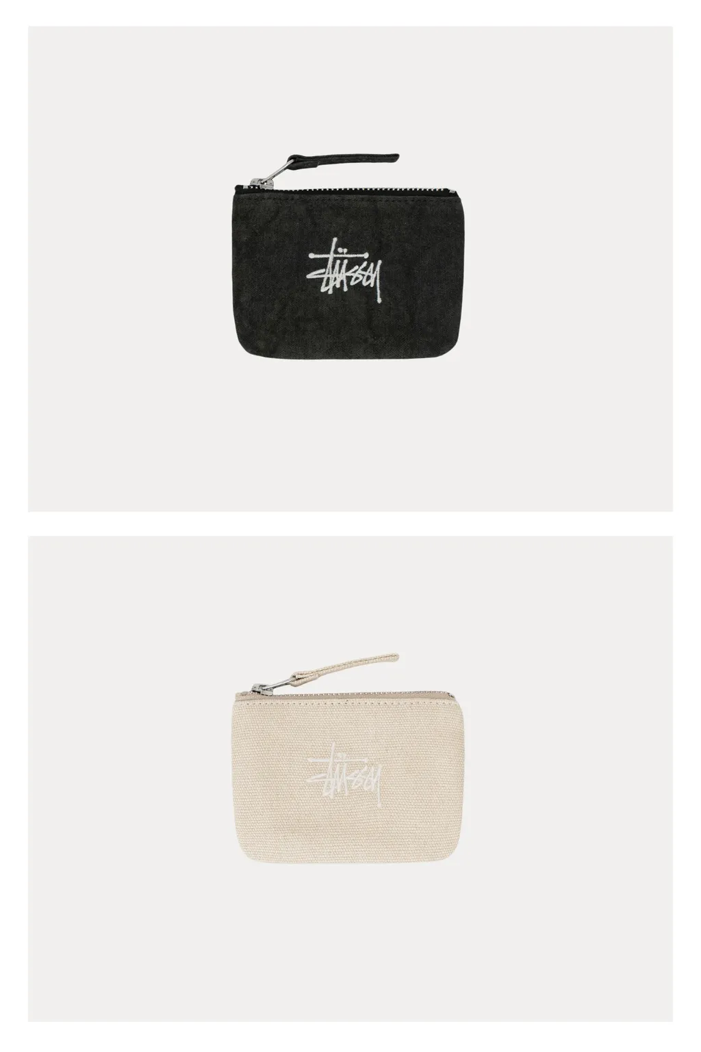 베이직 로고 코인 파우치 코튼 캔버스 미니 지갑 / 유니섹스 | 크로켓