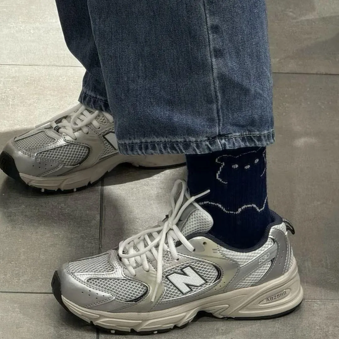 뉴발란스 530 GS 썸머 포그 실버 메탈릭 네이비 GR530KA
