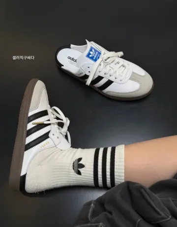 아디다스 삼바 OG 뮬 슬립온 화이트 LB3814