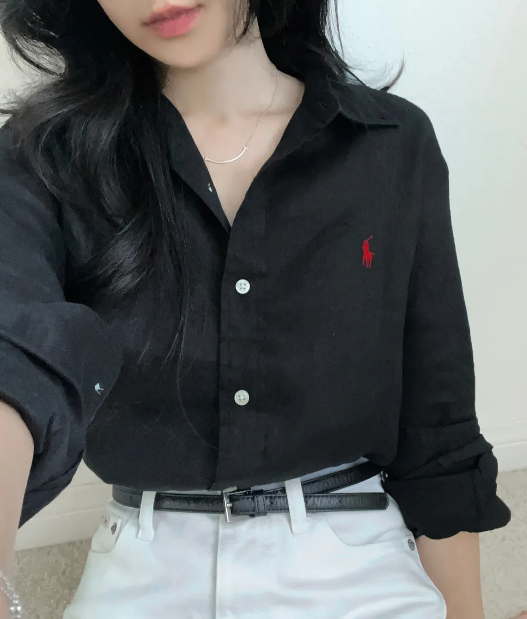 폴로랄프로렌 남녀공용 클래식핏 린넨 셔츠 (Polo Black)
