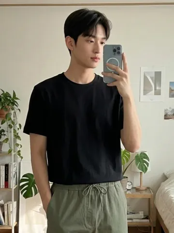 유니클로 드라이 컬러 남녀공용 크루넥 티셔츠 482300 09 블랙 03 그레이 XXL사이즈