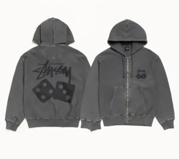 스투시 피그먼트 다이드 다이스 집 후드 블랙 1975077
