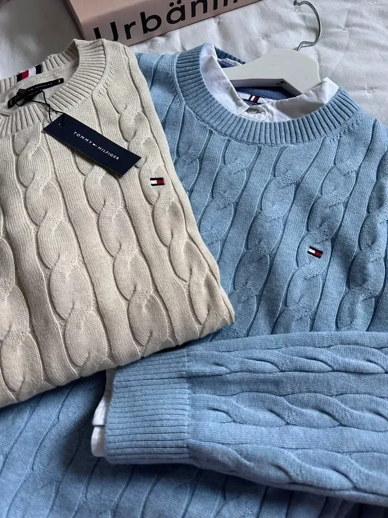 2025신상인기특가)  타미힐피거 남녀공용/남성용 크루넥 케이블 니트 스웨터 9컬러 [해외쇼핑 BEST]