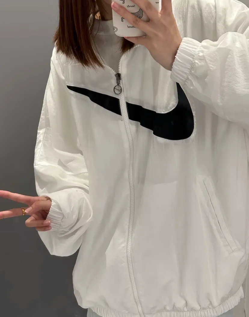 나이키 W 빅 스우시 에센셜 우븐 바람막이 자켓 화이트 DX5865-100
