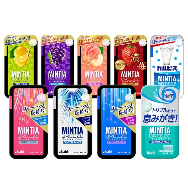 아사히 민티아 브리즈 9종 모음 일본 구강 청결 사탕
