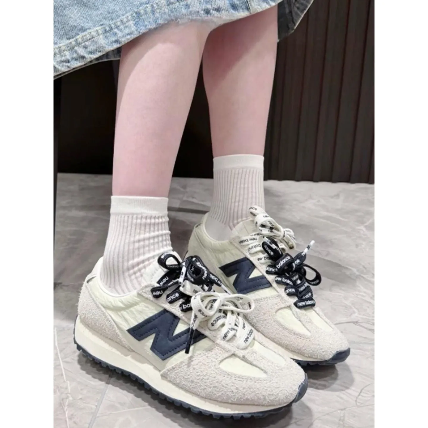 뉴발란스 471 크림 블랙 여성용 장원영 U471AM