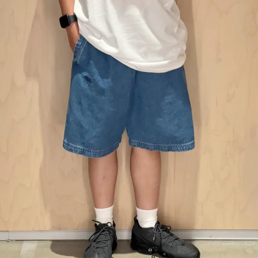 나이키 5부 와이드 버뮤다 데님 반바지 숏츠 진청 HQ1470-441