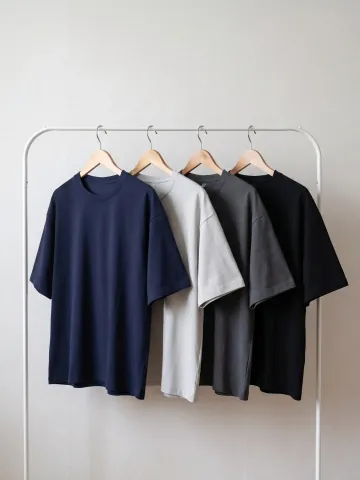 GU 지유 드라이 스트레치 박시핏 5부 소매 반팔 티셔츠 359882