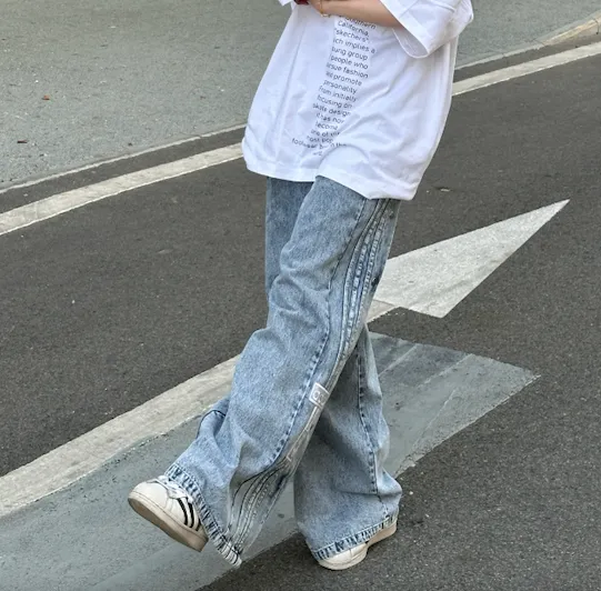 아디다스 아디브레이크 여성 데님 팬츠 청바지 블루 IT9760