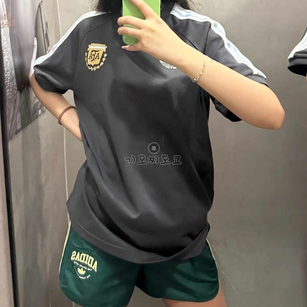 아디다스 아르헨티나 베켄바우어 반팔 티셔츠 블랙 IU2154