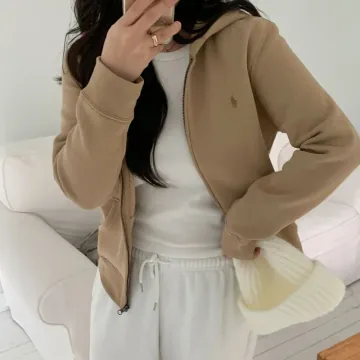 [신상/빈티지카키 입고]폴로 랄프 로렌 베이직 기모 후드집업 보이즈 323-547626