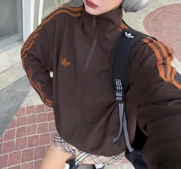 아디다스 파이어버드 우븐 트랙탑 집업 자켓 바람막이 브라운 KS7492