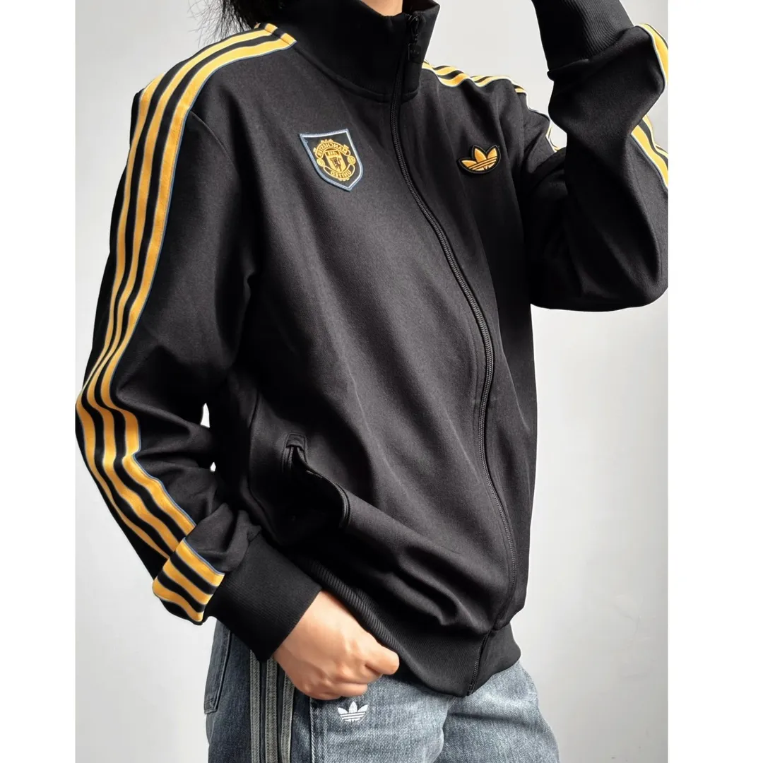 아디다스 맨유 테라스 트랙탑 져지 집업 자켓 블랙 KC2810