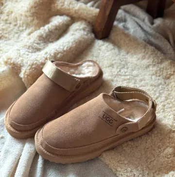 호주 오즈웨어 정품 남녀공용 커플 오지 시어링 클로그 투웨이 백스트랩 양털 슬리퍼 골든스타맛 OB940