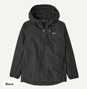 파타고니아 후디니 바람막이 블랙 자켓 키즈 2XL 64375