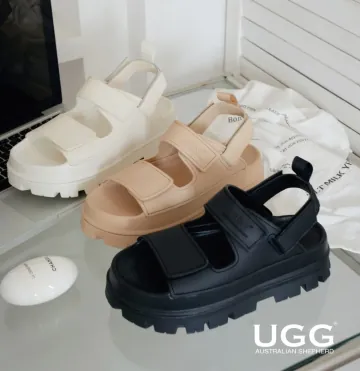 호주어그 플랫폼 골든글로우 탈부착 밴딩 스트랩 샌들 슬리퍼